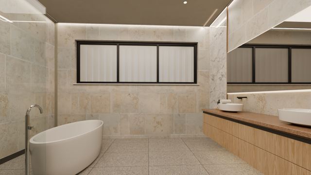 Master bath (south house)