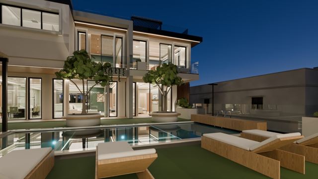 Pool at night