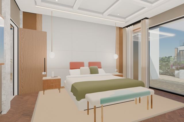 Master bedroom (south house)