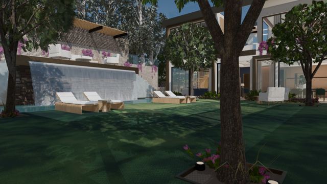 The garden under the trees