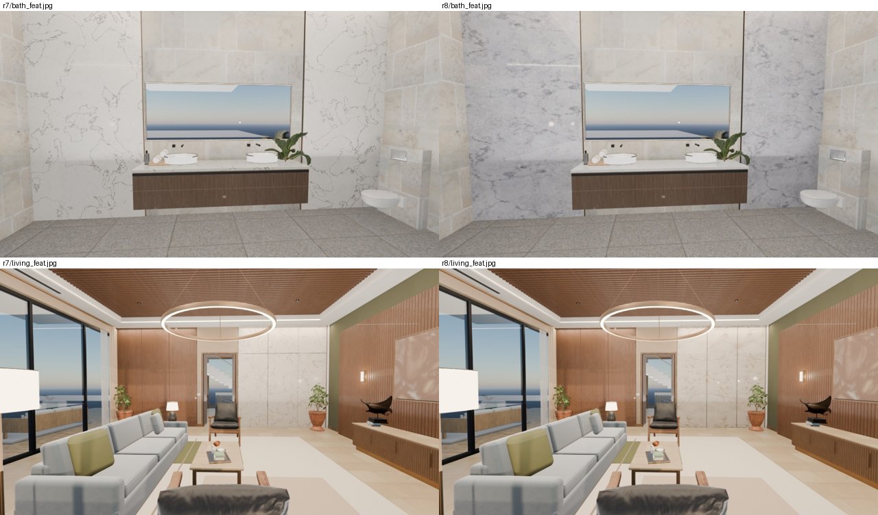 Marble before and after